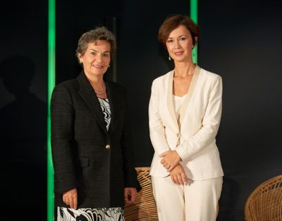 Christiana Figueres y Mariangela Marseglia