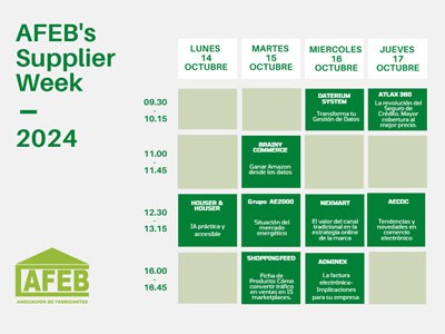 ¡Vuelve la AFEB’s Supplier Week del 14 al 17 de octubre!