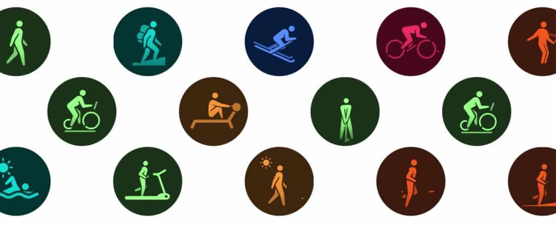 Iconografía de deportes y entrenamientos en wearables HUAWEI